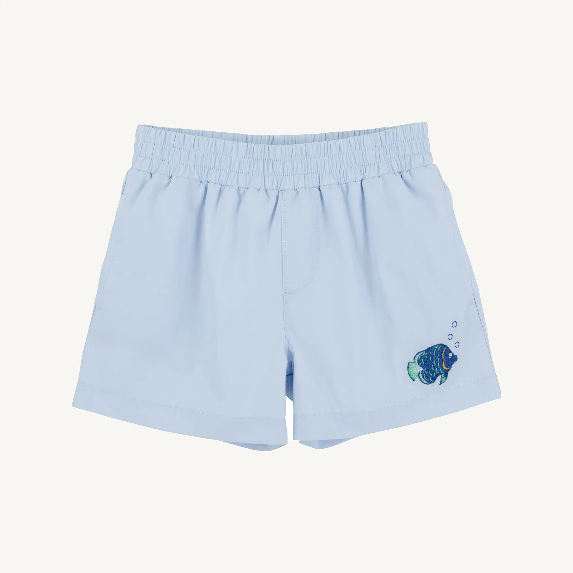 Sheffield Shorts - Buckhead Blue with Fish Applique | The Beaufort Bonnet Company