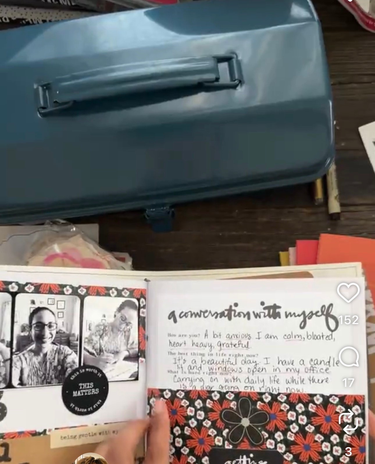 Blue tin I’m using for One Little Word