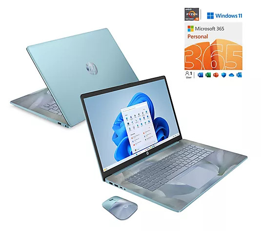 HP 17" Touch AMD R5 16GB 1TB SSD w/ HP Support MS365 & Voucher - QVC.com | QVC