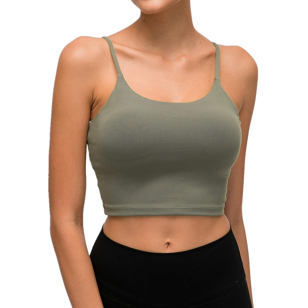 Lemedy Women Padded Sports Bra Fitness Workout Running Shirts Yoga Tank Top | Amazon (US)