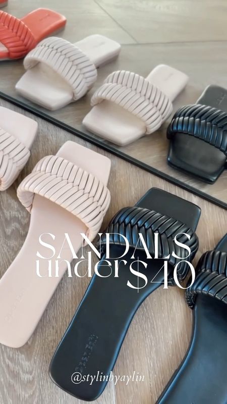 Sandals under $40 for spring summer! I found these sandals to run small, if you are in between sizes I recommend sizing up! #StylinbyAylin #Aylin 

#LTKstyletip #LTKfindsunder100 #LTKfindsunder50