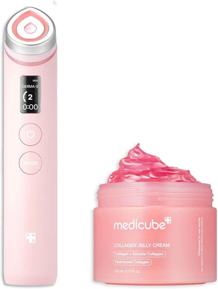 medicube Pink Skincare Set for Glass Glow Skin: Age-R Booster Pro Pink | 6-in-1 Real Glass Glow B... | Amazon (US)