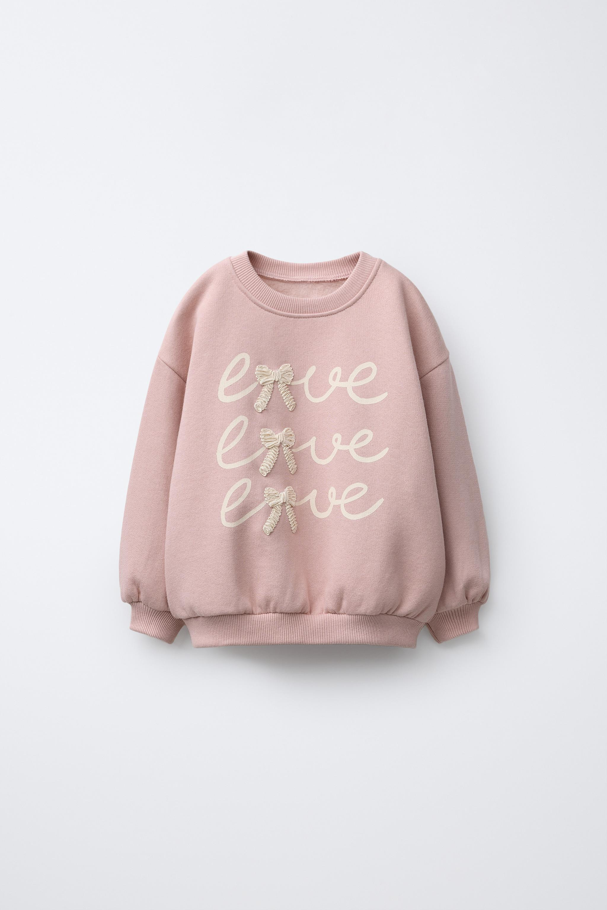 EMBROIDERED BOW SWEATSHIRT | Zara US
