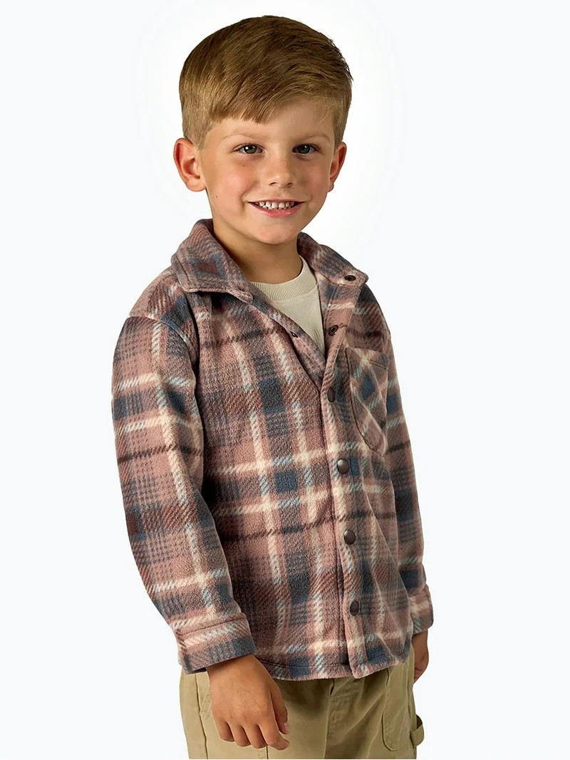 Modern Moments by Gerber Toddler Boy Microfleece Shacket, Sizes 12M-5T | Walmart (US)