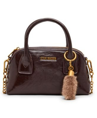 Steve Madden Melodie with Scarf Small Satchel Handbag - Distressed Brown | Macy's
