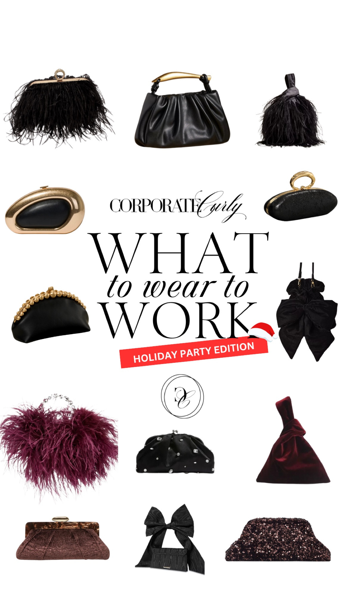 Finding the perfect bag for your work holiday party!  These chic options elevate any outfit and are perfect for the festive season.  #HolidayStyle #WorkPartyLook #ChicAccessories #FestiveVibes #PartyReady #BagGoals #HolidaySeason #WhatToWear #OfficeToParty



#LTKItBag #LTKParties #LTKHoliday