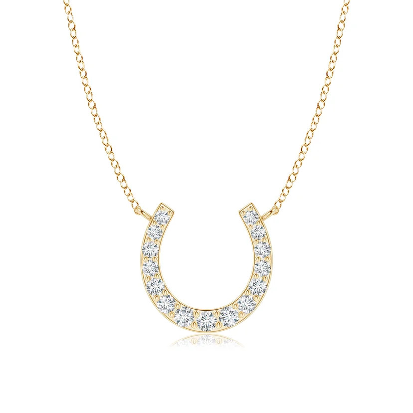 Classic Diamond Horseshoe Necklace | Angara Inc.