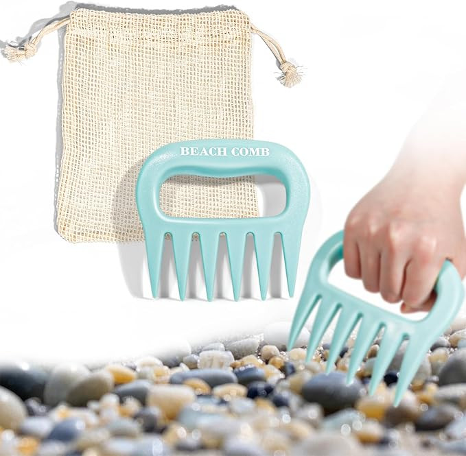 Sand Scoop with Shovel Sand Flea Rake with Beach Mesh Bag Plastic Sand Sifter for The Beach Shell... | Amazon (US)