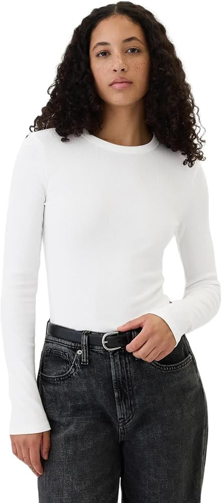 GAP Women's Long Sleeve Essential Ribbed Top | Amazon (US)