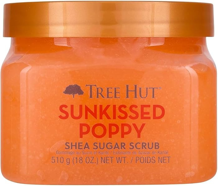 Tree Hut Sunkissed Poppy Shea Sugar Scrub, Exfoliating, Hydrating & Moisturizing Body Scrub with ... | Amazon (US)