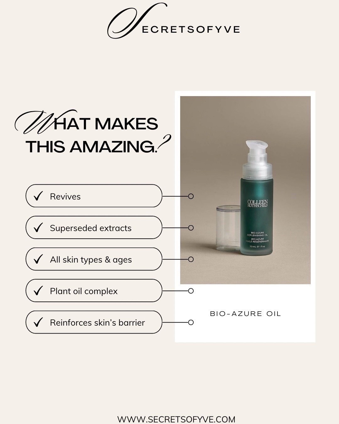 Secretsofyve: Gift Guide - The  elixir is out! Hydrate, strengthen, rejuvenate & nourish your skin. You know how much I love @colleenrothschild products and I have been anticipating this one. You can use it at night or in the morning and can also drop mix it with your moisturizer. Amazing skincare gift 🎁 .
#Secretsofyve #ltkgiftguide
Always humbled & thankful to have you here.. 
CEO: PATESI Global & PATESIfoundation.org
@secretsofyve : where beautiful meets practical, comfy meets style, affordable meets glam with a splash of splurge every now and then. I do LOVE a good sale and combining codes! #ltkstyletip #ltksalealert #ltku #ltkfindsunder100 #ltkover40 #ltkplussize #ltkmidsize #ltktravel #ltkpetite  #ltkgrwm #ltkmomlife #ltkholiday #ltkstorytime #ltktall #ltkselfcare secretsofyve

#LTKSeasonal #LTKBeauty #LTKWedding