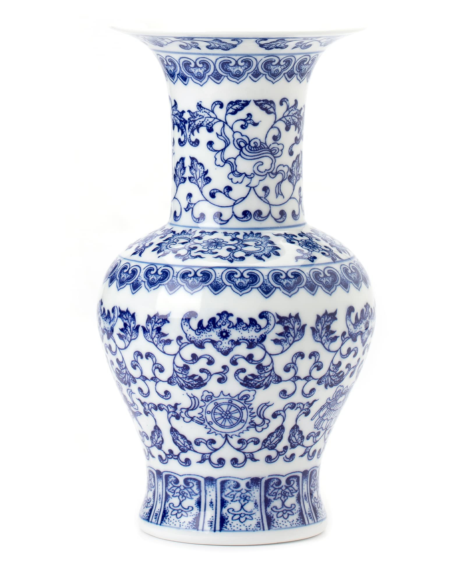 Blue and White Vase, Blue Vase, Chinoiserie Vase, Blue and White Ginger Jar Vase for Home Decor, ... | Amazon (US)
