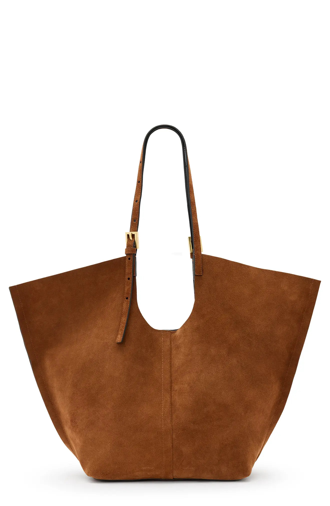 AllSaints Ara East West Suede Tote in Steel Blue at Nordstrom | Nordstrom