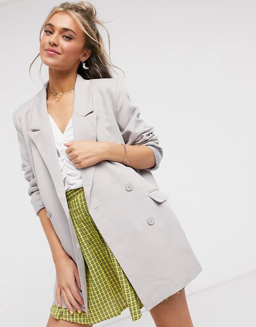 Heartbreak – Übergroßer Dad-Blazer in Grau | ASOS (Global)