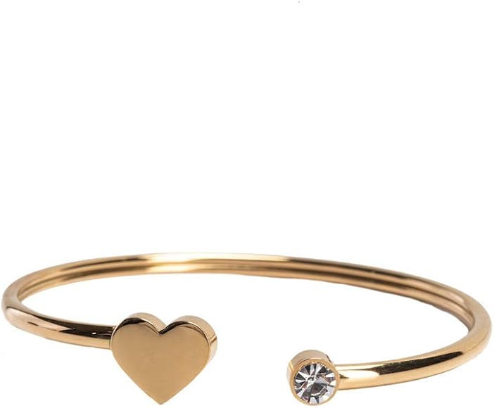 LuckyLy Bangle Bracelets for Women Stainless Steel, Cubic Zirconia Bracelet, Heart Jewelry for Wo... | Amazon (CA)