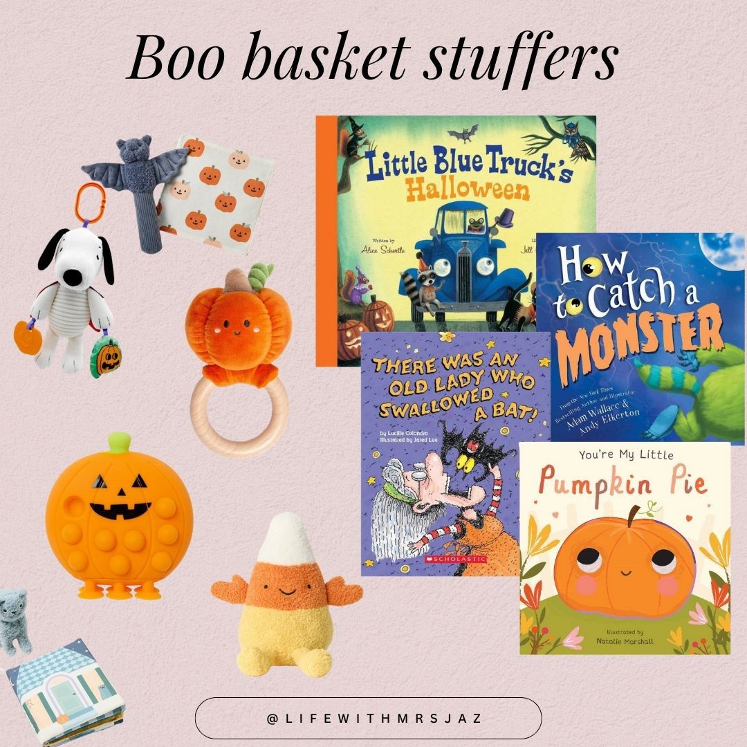 Boo basket stuffer ideas for babies!🎃

Halloween | boo basket ideas | baby toys | fall books | halloween books | 

#LTKSeasonal #LTKKids #LTKHalloween