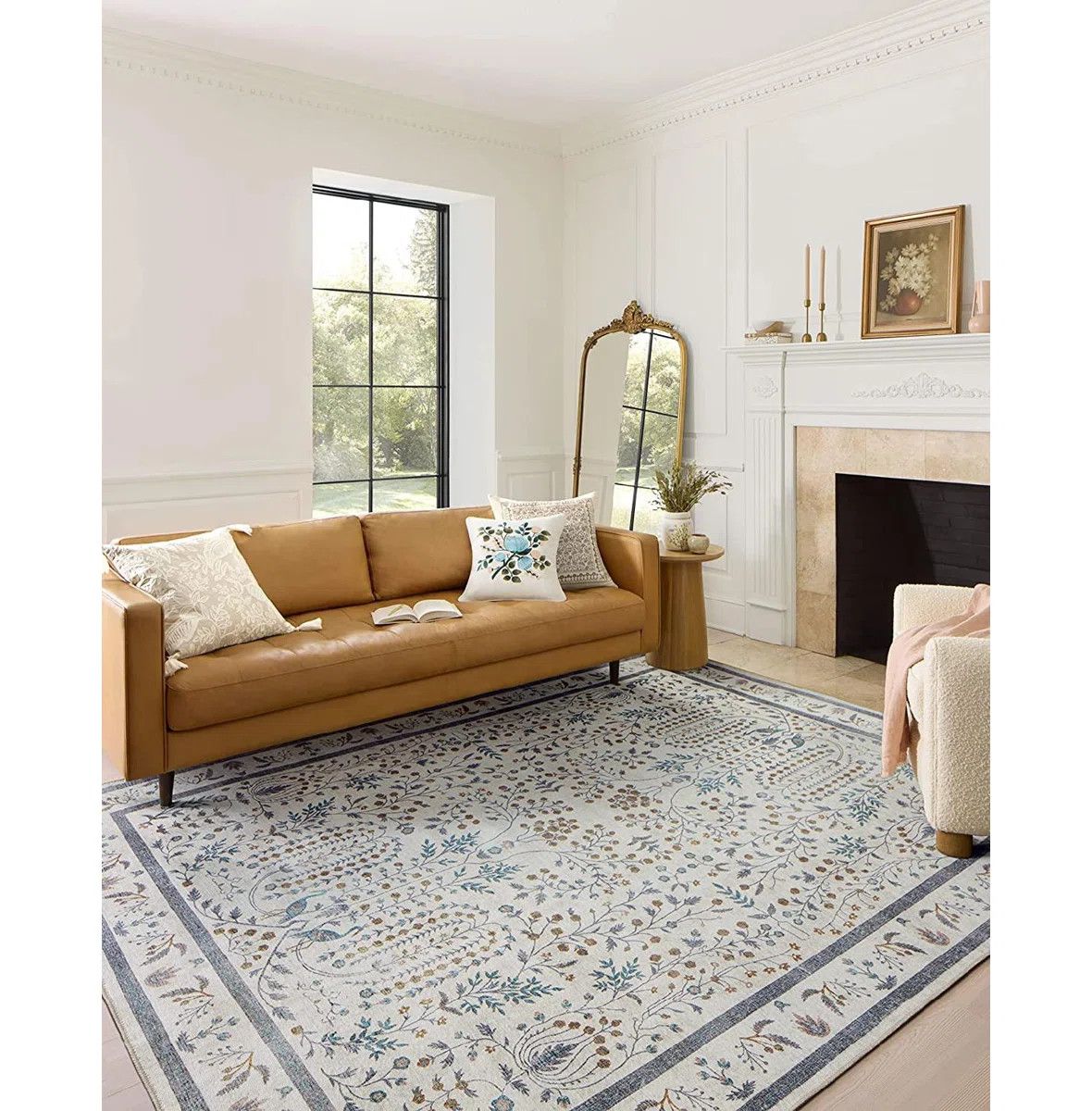 Rifle Paper Co. x Loloi Maison Wisteria Cream Rug | Birch Lane