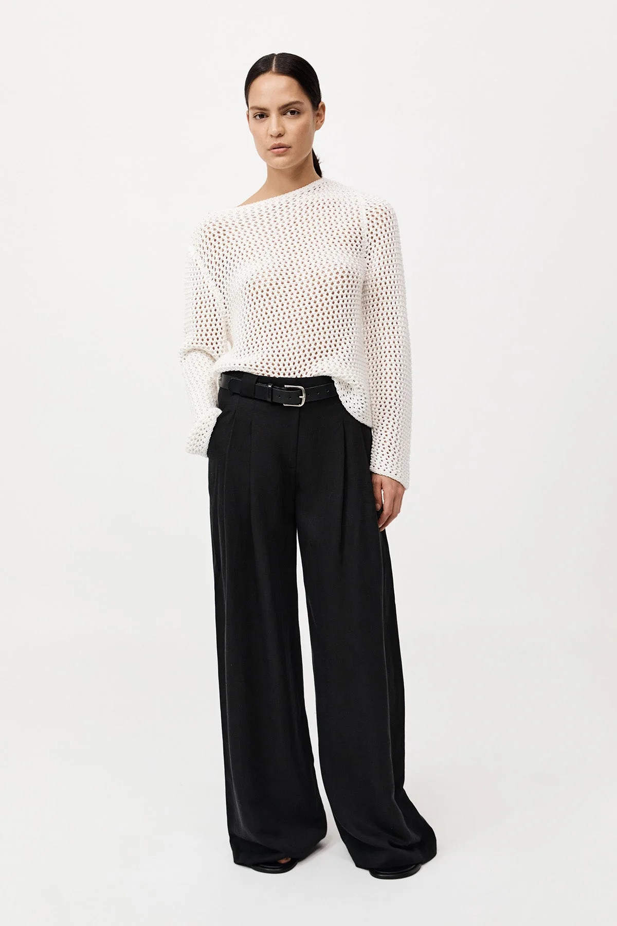 Cotton Crochet Jumper - Off White | St. Agni (US, UK, EU)