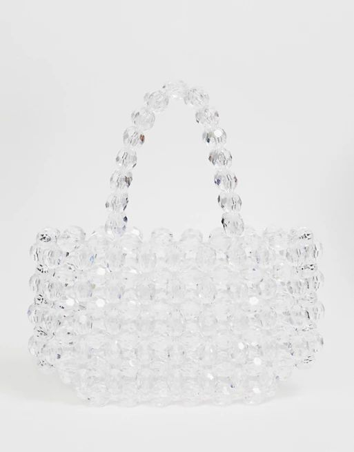 Glamorous clear beaded grab bag | ASOS US