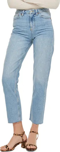 Topshop Raw Hem Crop Straight Leg Jeans | Nordstrom | Nordstrom
