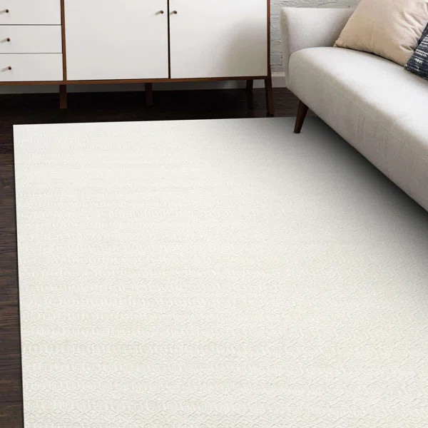 Rhian Handwoven Area Rug in Ivory | Wayfair Professional