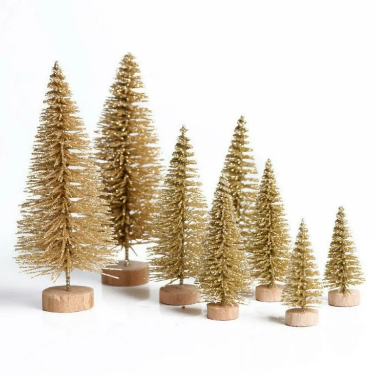 Winter Clearance Sebbolt 8PCS Artificial Mini Christmas Pine Trees, Upgrade Sisal Trees with Wood... | Walmart (US)