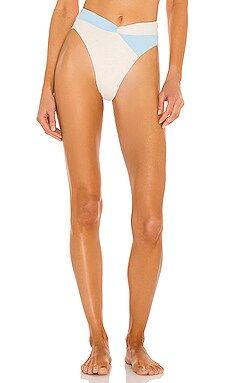 L*SPACE X REVOLVE Nancy Lee Bikini Bottom in Cream & Sky Blue from Revolve.com | Revolve Clothing (Global)