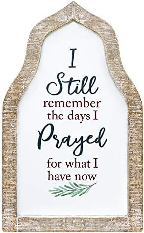 16"X10" Church Shape Prayed Signs Wall Decor, Rustic Farmhouse Wood Framed Metal Plaque House Pra... | Amazon (US)
