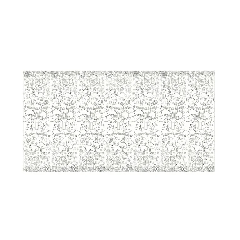 Easter Egg & Bunny Doodle Paper Tablecloth – Disposable Waterproof Holiday Party Decoration for... | Walmart (US)