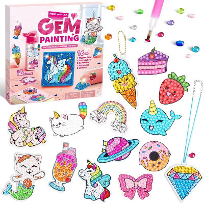 Joyfy 16 Pcs Gem Art Kit for Kids- Fantasy Diamond Painting Craft with 5D Gem, Arts & Crafts DIY Art Kit, Birthday Christmas Gift for Girls Ages 6-12 | Target