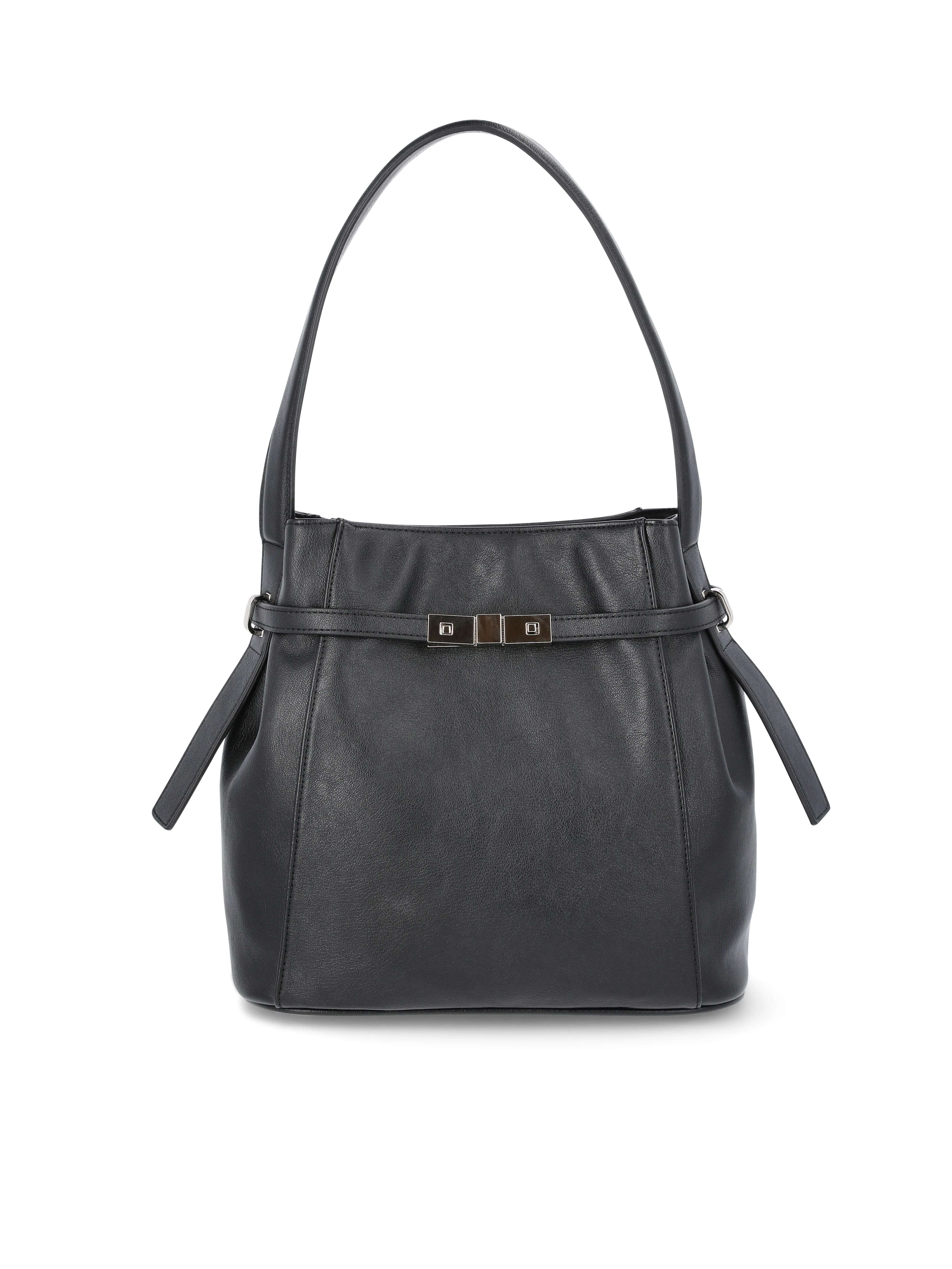 Time and Tru Women's Dalton Shoulder Bag, Black | Walmart (US)