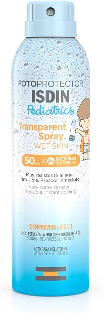 ISDIN Wet Skin Pediatrics Sunscreen Transparent Spray (250ml) | suitable for children from 3 year... | Amazon (UK)