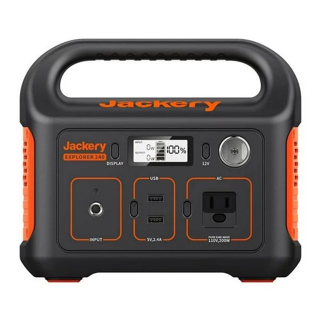 Jackery Explorer 240 Portable Power Station, 240Wh Backup Lithium Battery, 110V/200W Pure Sine Wa... | Walmart (US)