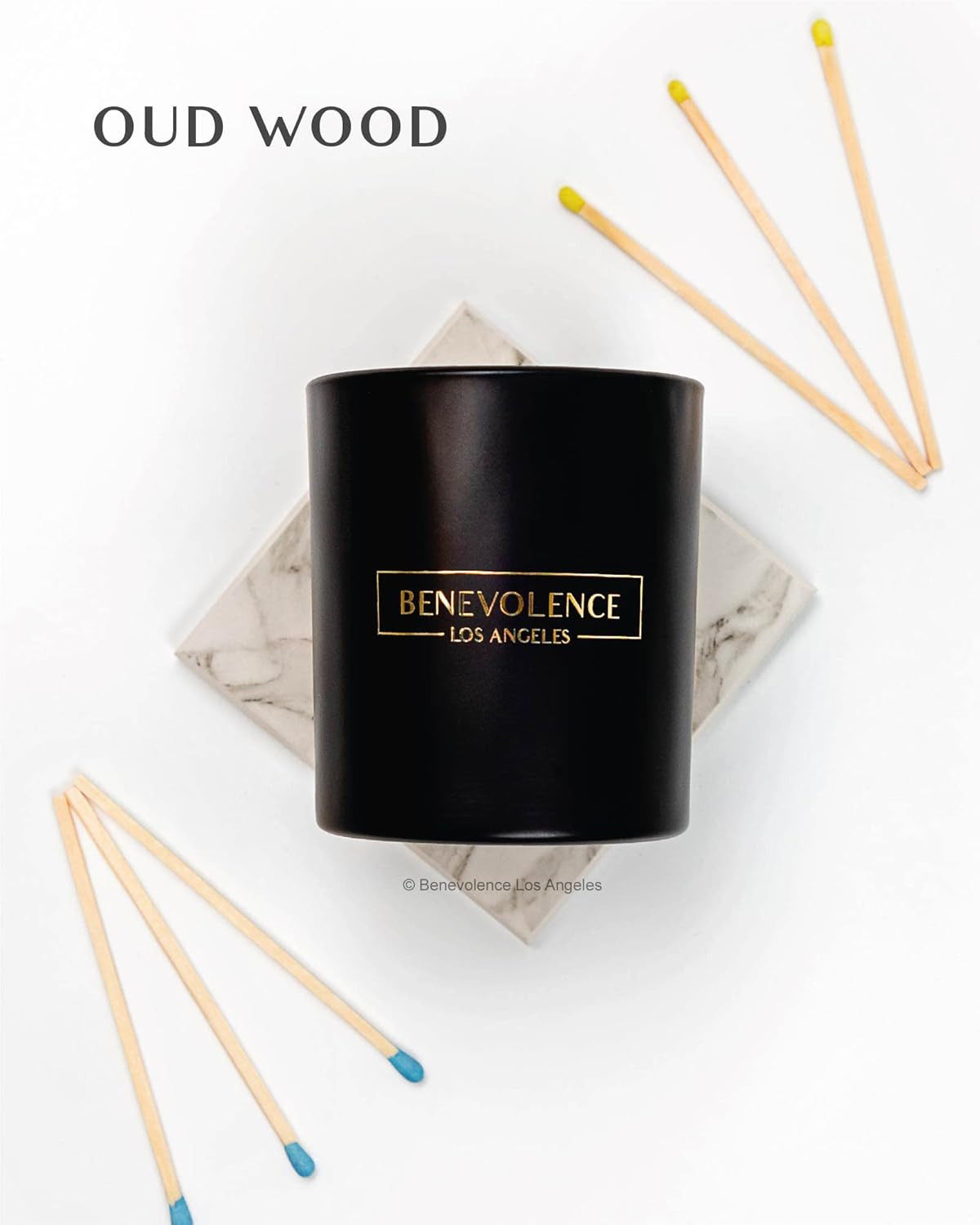 Benevolence LA Oud Wood Hand Poured Scented Candles 8 Oz, Soy Candles for Men, Masculine Candles,... | Amazon (US)
