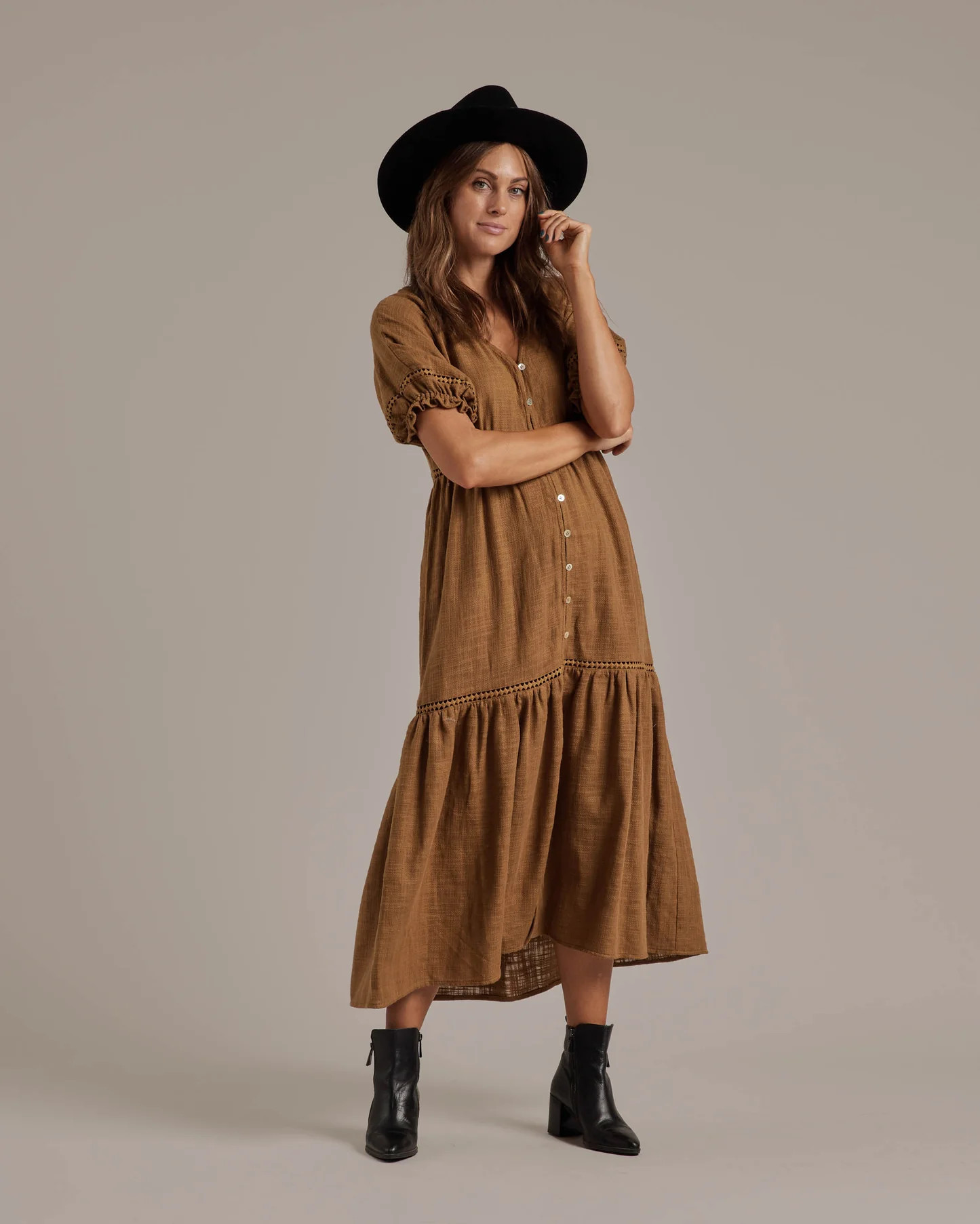 mandi dress | chartreuse | Rylee + Cru