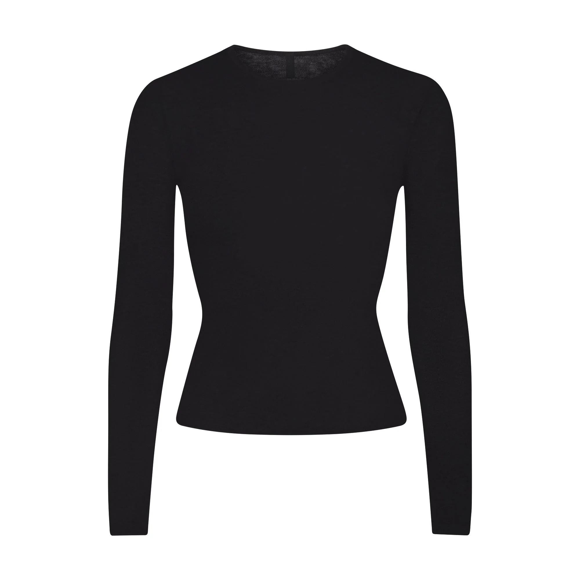 FEATHERWEIGHT CASHMERE LONG SLEEVE TOP | ONYX | SKIMS | SKIMS (US)
