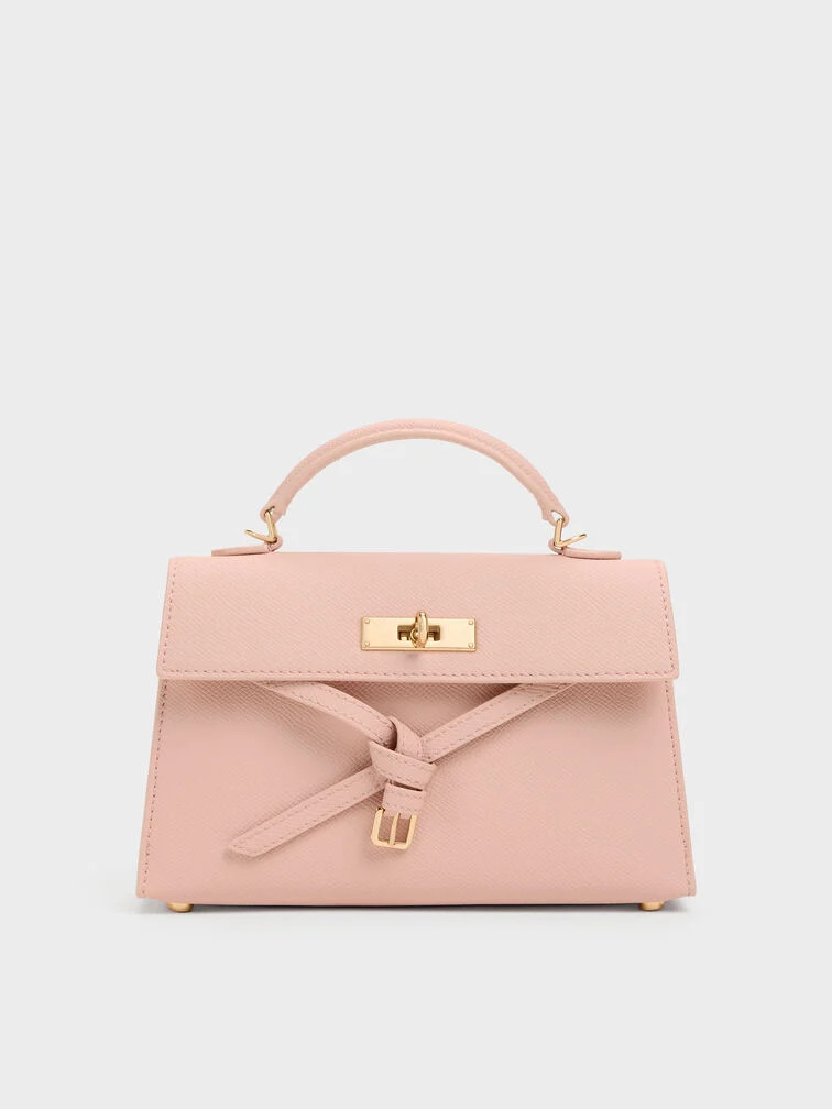 Tricha Knotted-Belt Top Handle Bag | Charles & Keith US