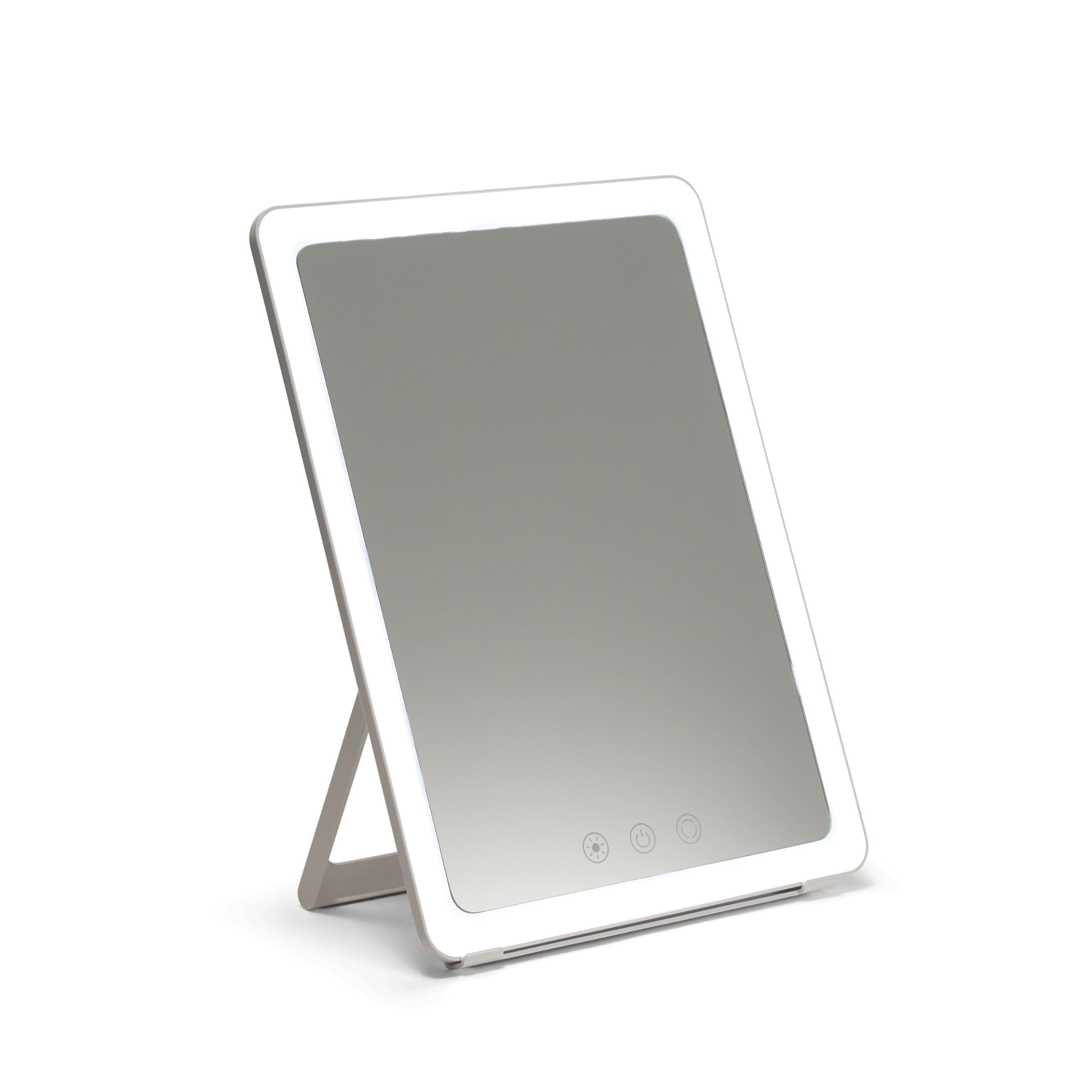 Ilios Lighting Portable Makeup Mirror with Adjustable Stand, Dimmable LED Lighting, 3 Color Modes... | Amazon (US)