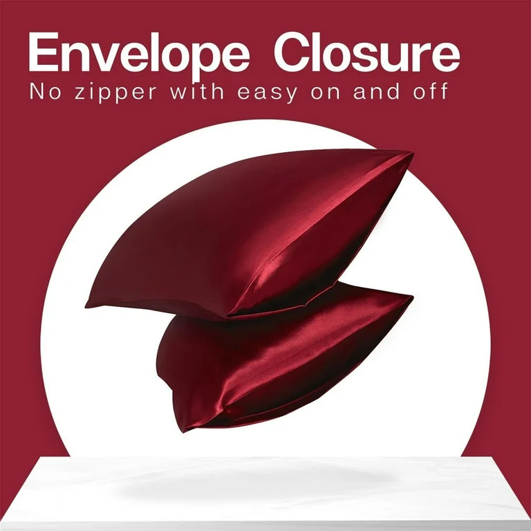 MR&HM Satin Pillow Case, 2 Pack Satin King Silky Pillowcase for Hair and Skin, Satin Pillowcase S... | Walmart (US)