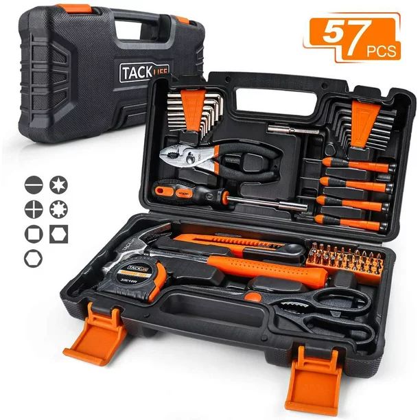 Tacklife 57-Piece Tool Set -Household Repair Tool Kit -HHK3A - Walmart.com | Walmart (US)