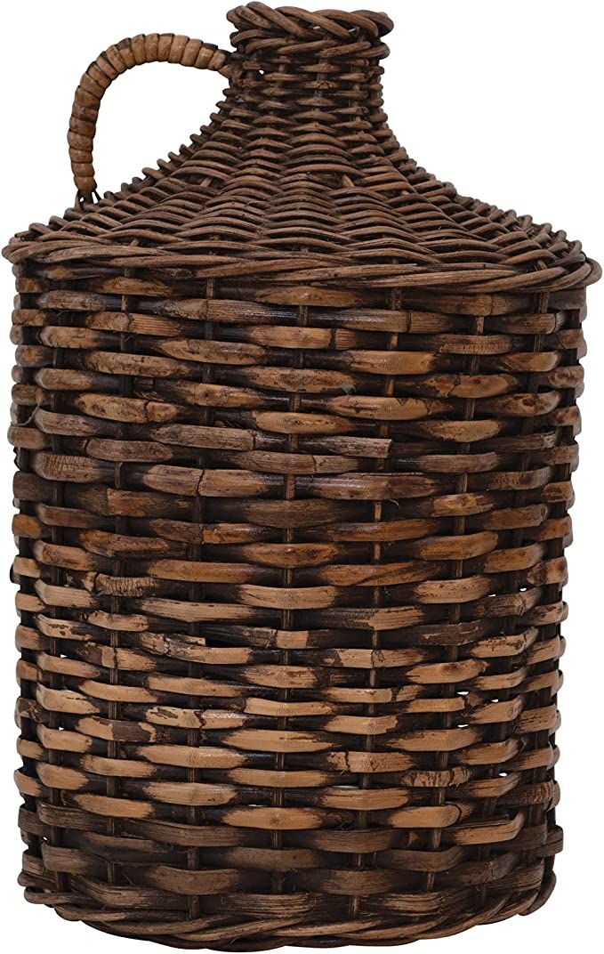 Amazon.com: Creative Co-Op Decorative Wicker & Rattan Vase w/Handle Jug, Natural : Home & Kitchen | Amazon (US)