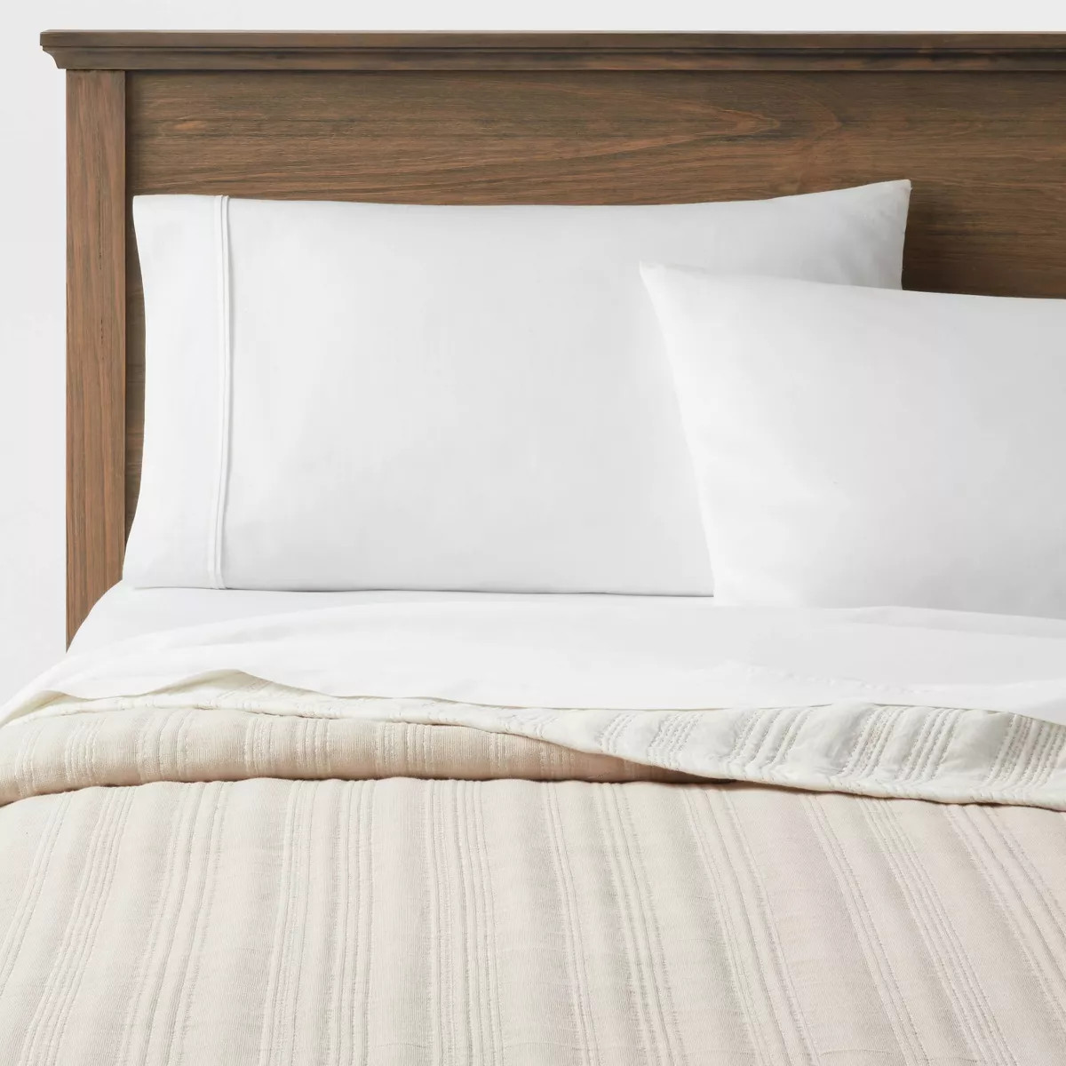 Reversible Matelassé Stitched Stripe Quilt - Threshold™ | Target