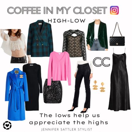 HIGH LOW HOLIDAY OUTFIT FORMULAS FROM CLOSET CHOREOGRAPHY ON INSTAGRAM 