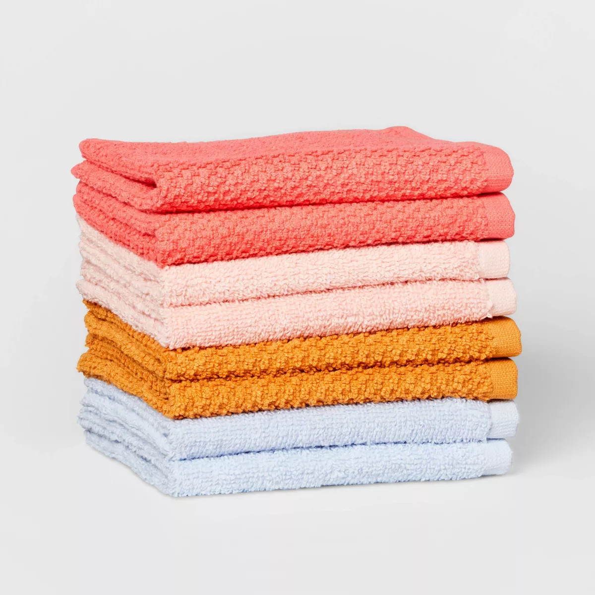 8pc 12"x12" Kids' Washcloth Set Melon - Pillowfort™: Cotton Terry, Midweight, Machine Washable,... | Target