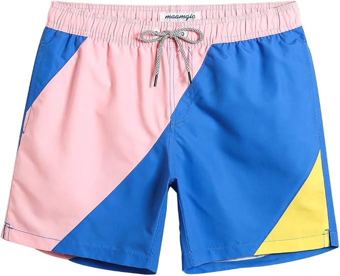 maamgic Mens Swim Trunks Quick Dry Swim Shorts with Mesh Lining Funny Swimwear Bathing Suits | Amazon (US)