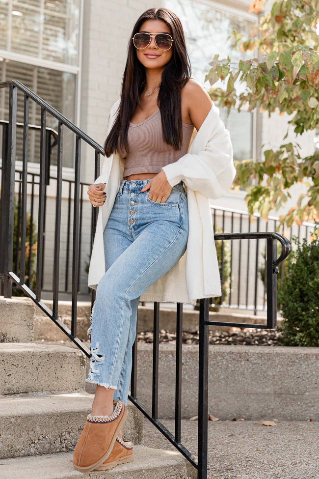 Hold Me Tight Ivory Cardigan | Pink Lily