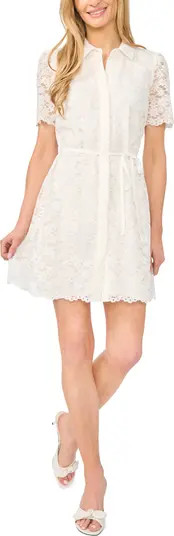 CeCe Tie Waist Lace Minidress | Nordstrom | Nordstrom