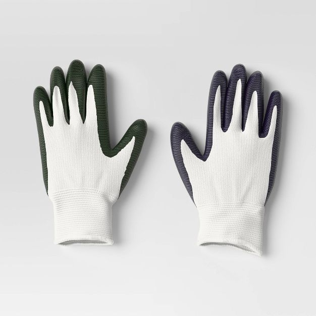 2ct Value Polyester Gloves Blue/Green - Smith & Hawken™ | Target