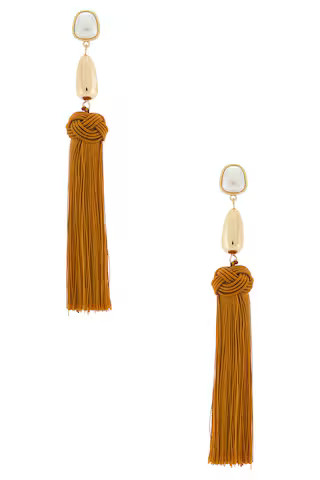 8 Other Reasons Orange Tassel Earrings in Orange. | Revolve Clothing (Global)