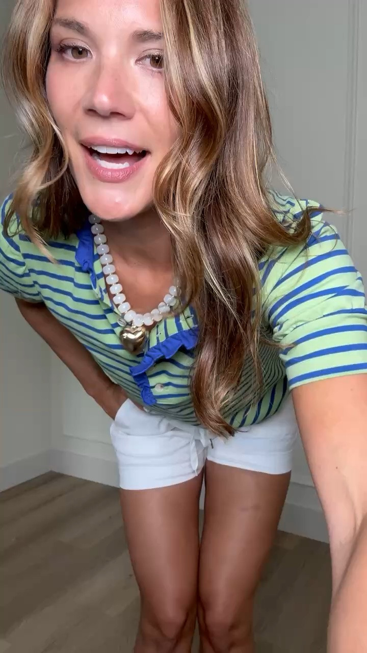 I love a good elevated basic, and this striped henley checks every box. The contrast blue trim gives it a fun pop of color, it’s lightweight enough for hot summer days, and it looks so cute with white shorts now or denim when the weather cools off.

Wearing a M

Striped henley top, green striped shirt, contrast trim top, casual summer outfit, white shorts outfit, lightweight everyday top, elevated basics, effortless style, Amazon fashion find, StangandCo

#LTKootd #LTKSeasonal #LTKTall